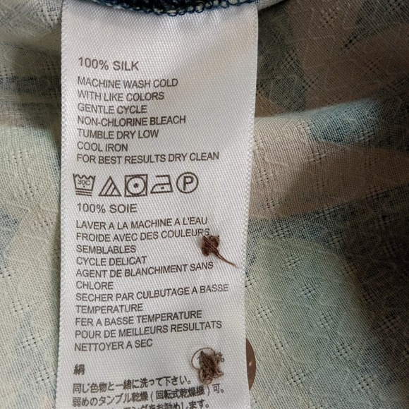 Tommy Bahama‎ 100% Silk Loop Collar Camp Shirt Men's XXL Floral Blue - Picture 5 of 9